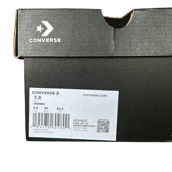 Converse Chuck Taylor Platform Pearls Lace 7.5 Women Shoes Party Sneaker A15197C - Picture 13 of 15